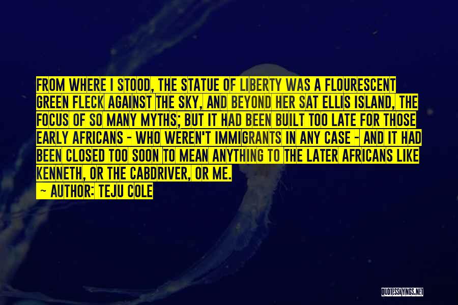 Ellis Island Immigrants Quotes By Teju Cole