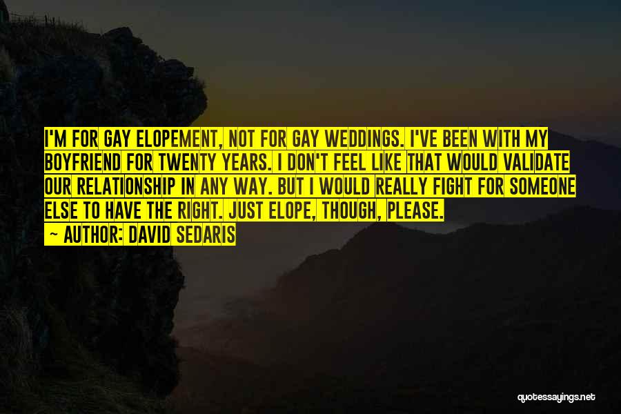 Elopement Quotes By David Sedaris