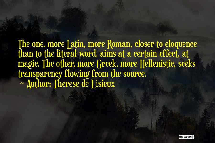 Eloquence Quotes By Therese De Lisieux