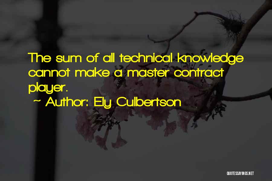 Ely Culbertson Quotes 175821