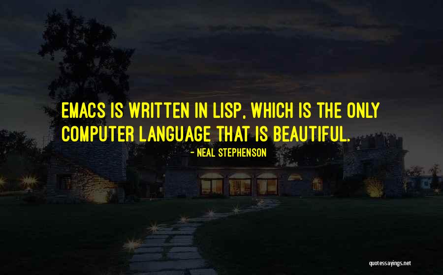 Emacs Lisp Quotes By Neal Stephenson