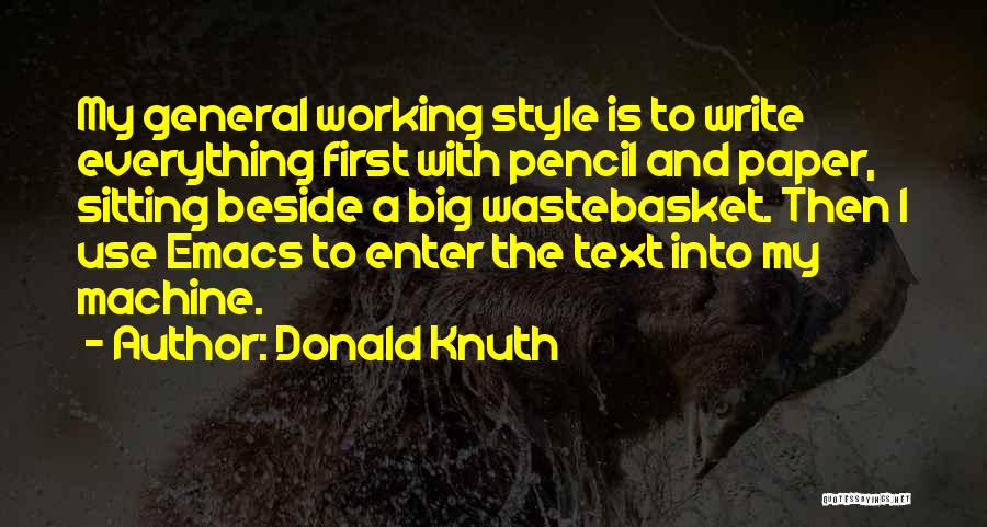 Emacs Quotes By Donald Knuth