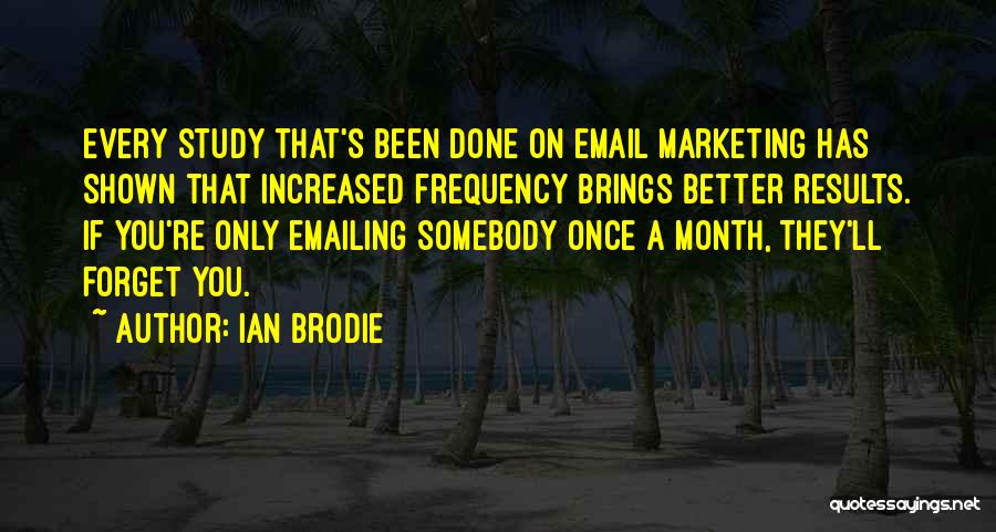 Email Marketing Quotes By Ian Brodie