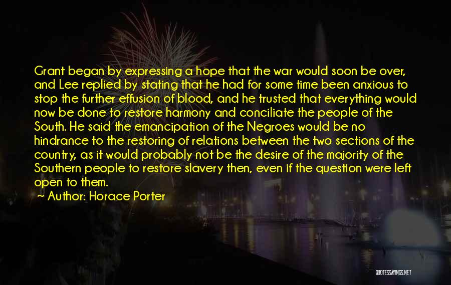 Emancipation From Slavery Quotes By Horace Porter