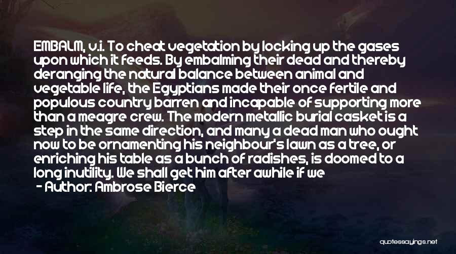 Embalming Quotes By Ambrose Bierce