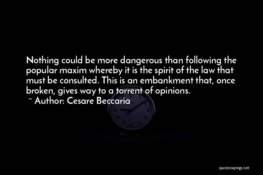 Embankment Quotes By Cesare Beccaria