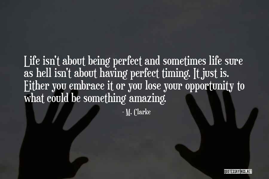 Embrace Opportunity Quotes By M. Clarke Embrace Opportunity Quotes By M. Clarke