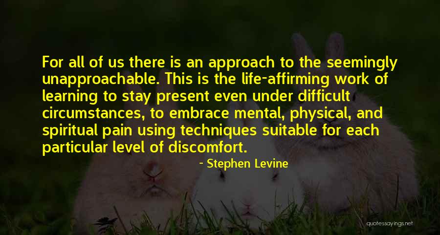 Embrace The Present Quotes By Stephen Levine Embrace The Present Quotes By Stephen Levine