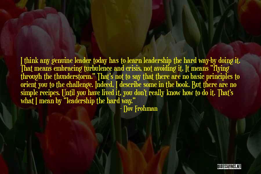 Embracing A Challenge Quotes By Dov Frohman