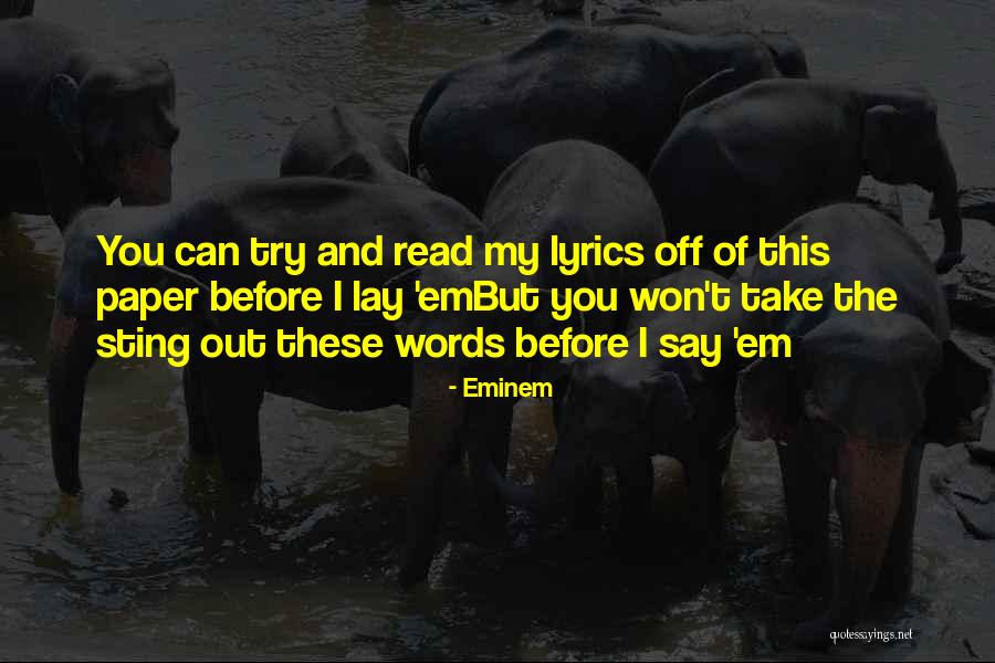 Eminem Lyrics Quotes By Eminem