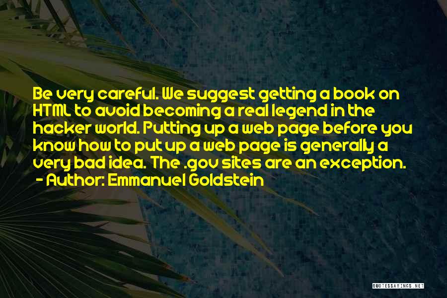 Emmanuel Goldstein Quotes 1025425