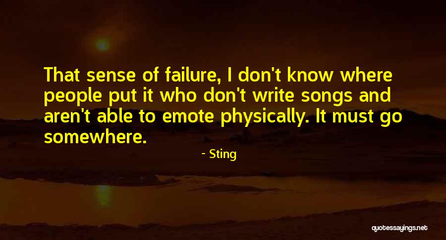 Emote Quotes By Sting