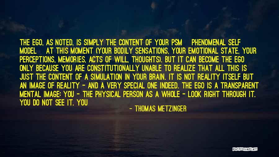 Emotional Thoughts Quotes By Thomas Metzinger Emotional Thoughts Quotes By Thomas Metzinger
