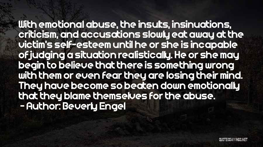 Emotionally Down Quotes By Beverly Engel
