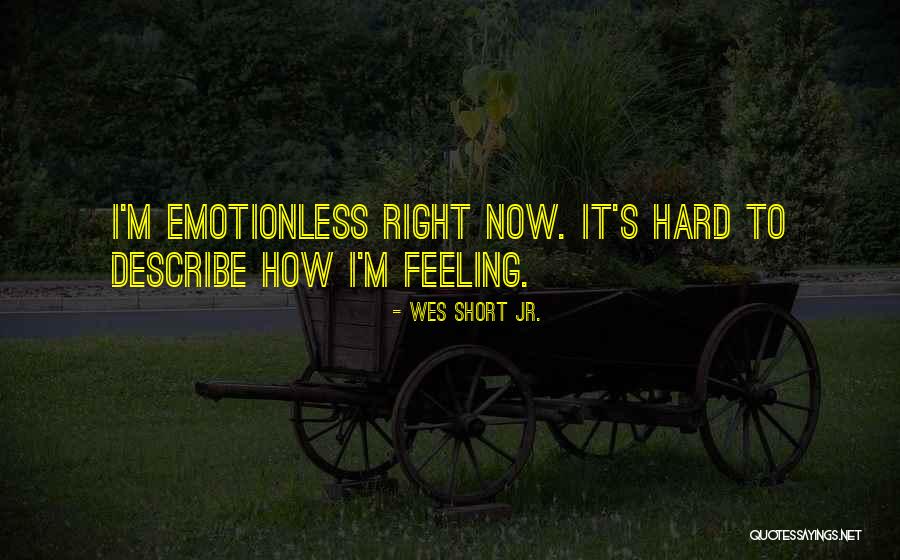 Emotionless Quotes By Wes Short Jr. Emotionless Quotes By Wes Short Jr.