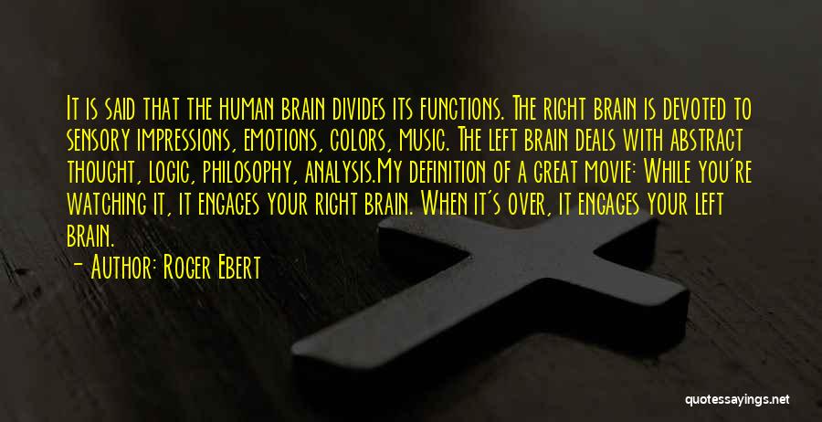 Emotions And Colors Quotes By Roger Ebert