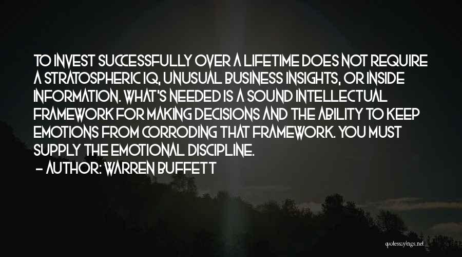 Emotions And Decisions Quotes By Warren Buffett