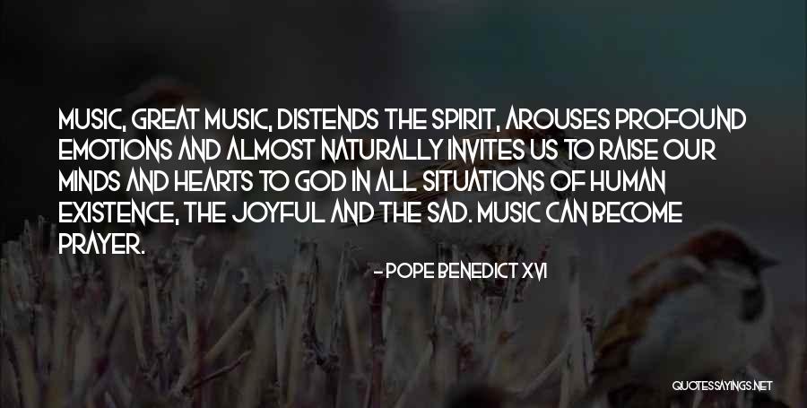 Emotions Sad Quotes By Pope Benedict XVI