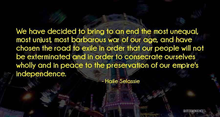 Empire At War Quotes By Haile Selassie