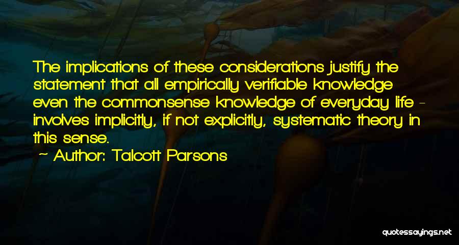 Empirically Verifiable Quotes By Talcott Parsons