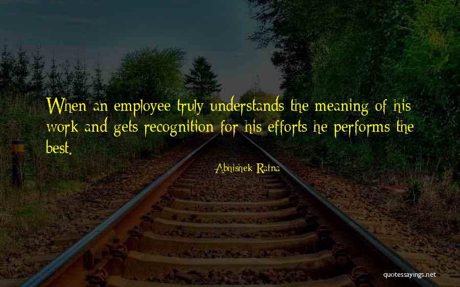 Employee Performance Management Quotes By Abhishek Ratna