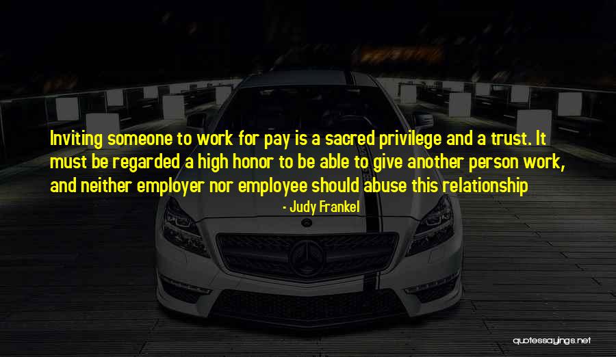 Employer And Employee Quotes By Judy Frankel Employer And Employee Quotes By Judy Frankel