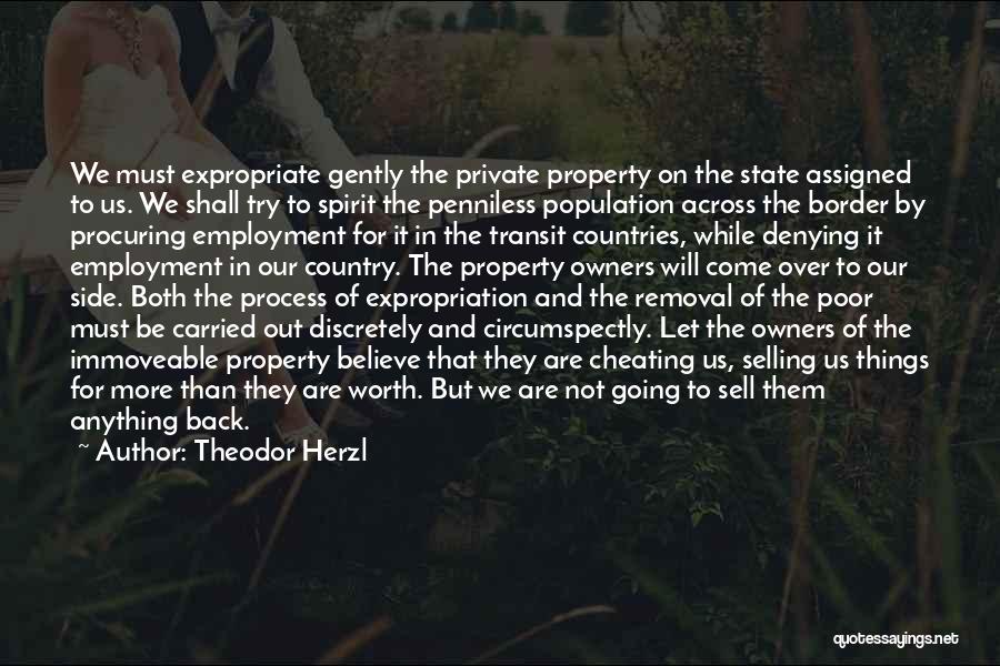 Employment Quotes By Theodor Herzl
