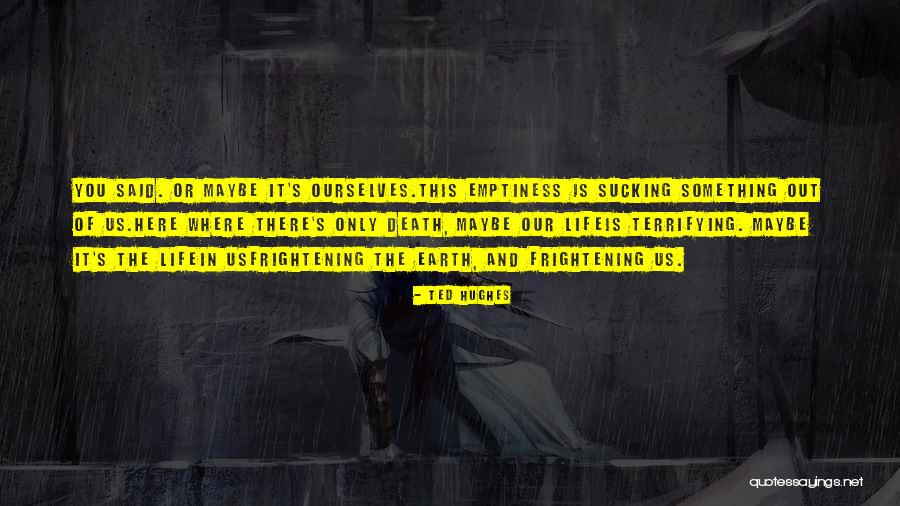 Emptiness Of Life Quotes By Ted Hughes Emptiness Of Life Quotes By Ted Hughes