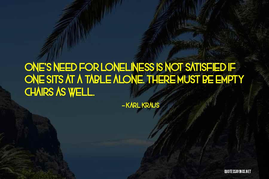 Empty Chairs At Empty Tables Quotes By Karl Kraus Empty Chairs At Empty Tables Quotes By Karl Kraus