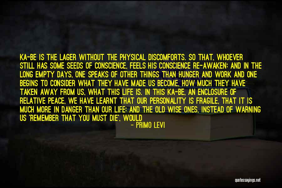 Empty On The Inside Quotes By Primo Levi