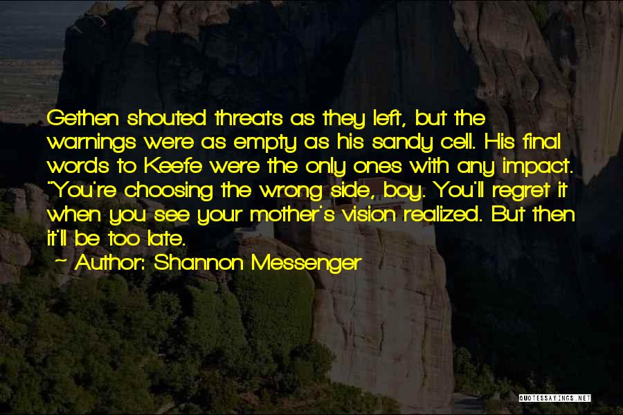 Empty Threats Quotes By Shannon Messenger