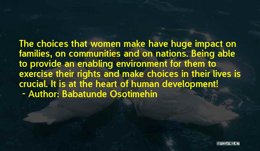 Enabling Environment Quotes By Babatunde Osotimehin
