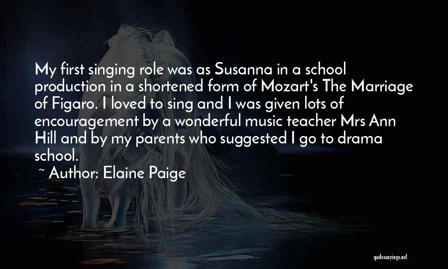 Encouragement For School Quotes By Elaine Paige