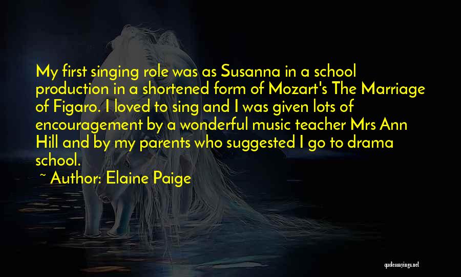 Encouragement In School Quotes By Elaine Paige