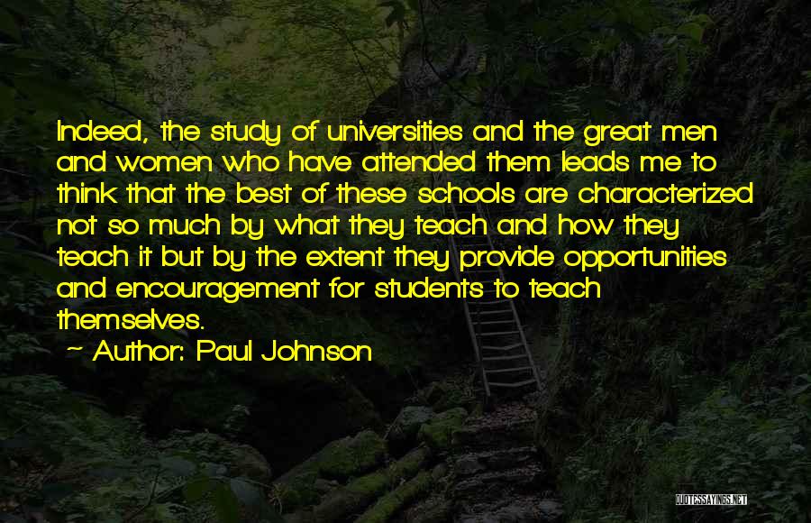 Encouragement To Study Quotes By Paul Johnson