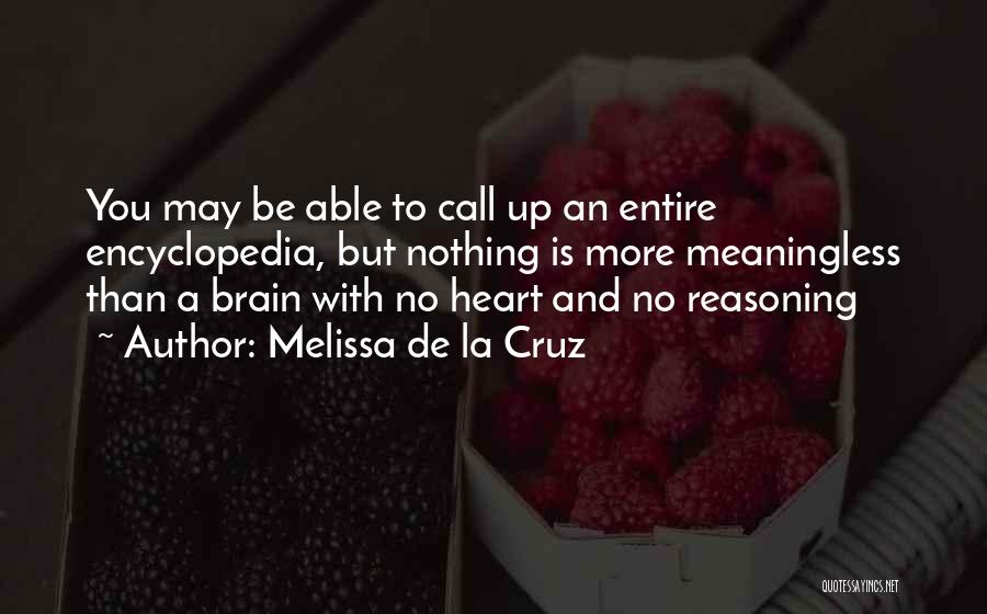 Encyclopedia Quotes By Melissa De La Cruz