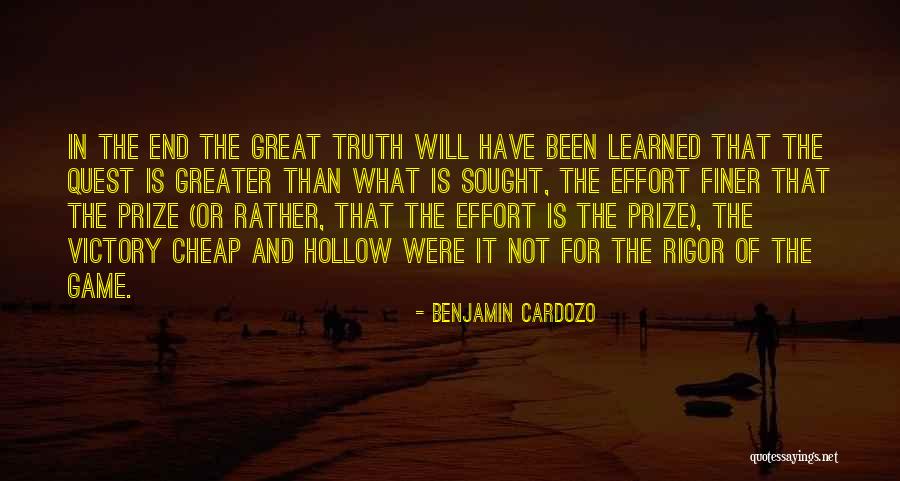 End Games Quotes By Benjamin Cardozo End Games Quotes By Benjamin Cardozo