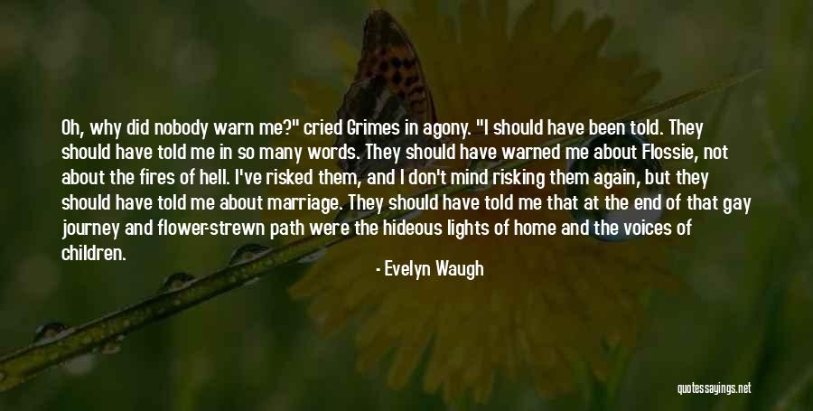 End Of Journey Quotes By Evelyn Waugh