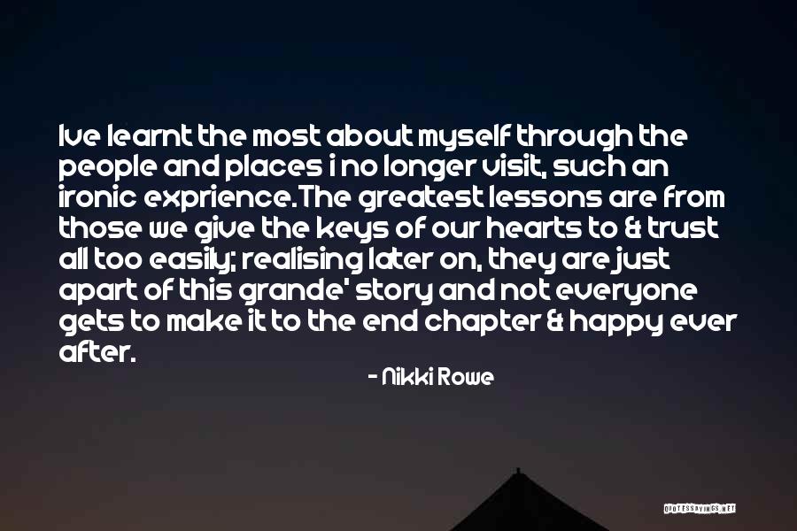 End Of Journey Quotes By Nikki Rowe