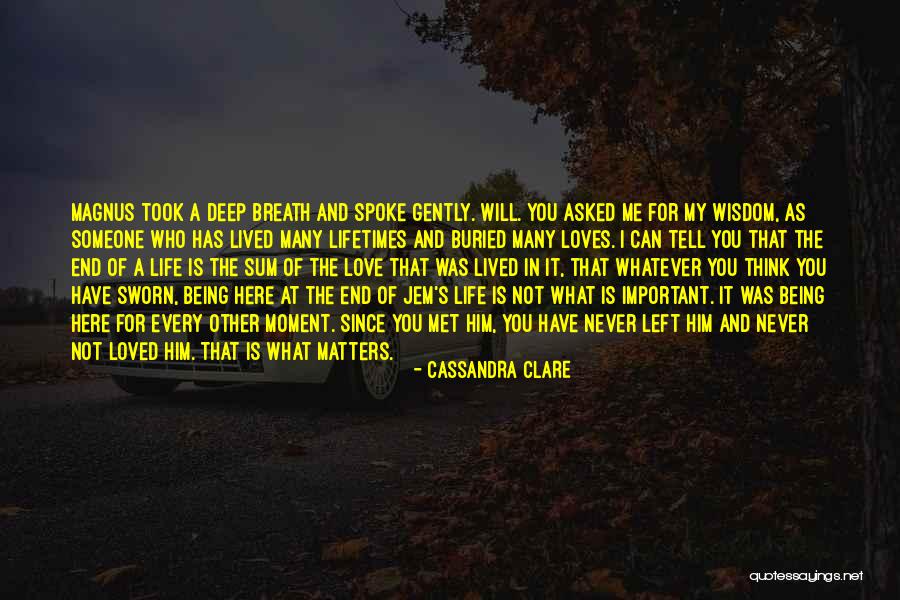 End Of My Life Quotes By Cassandra Clare