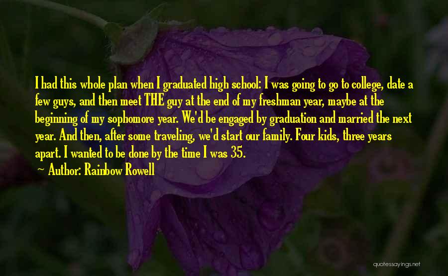 End Of School Life Quotes By Rainbow Rowell