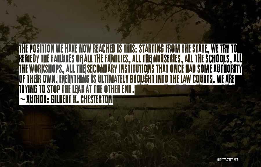 End Of School Quotes By Gilbert K. Chesterton