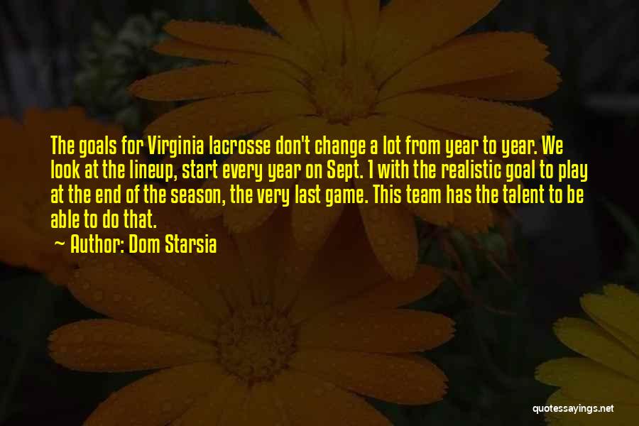 End Of Season Team Quotes By Dom Starsia