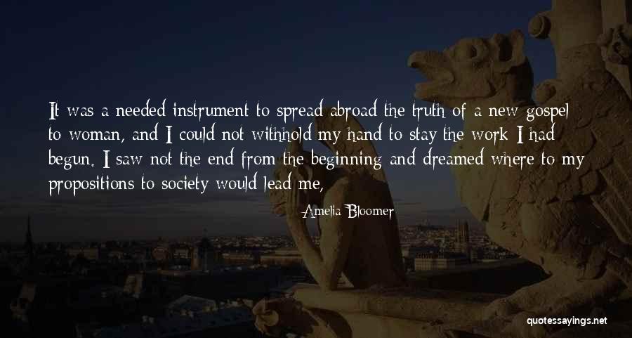 End Of Something New Beginning Quotes By Amelia Bloomer End Of Something New Beginning Quotes By Amelia Bloomer