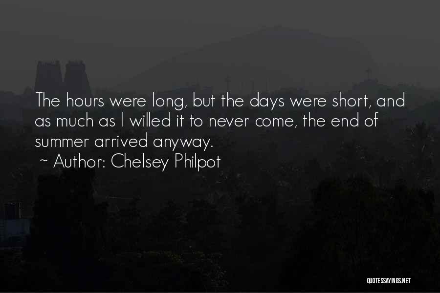 End Of Summer Short Quotes By Chelsey Philpot