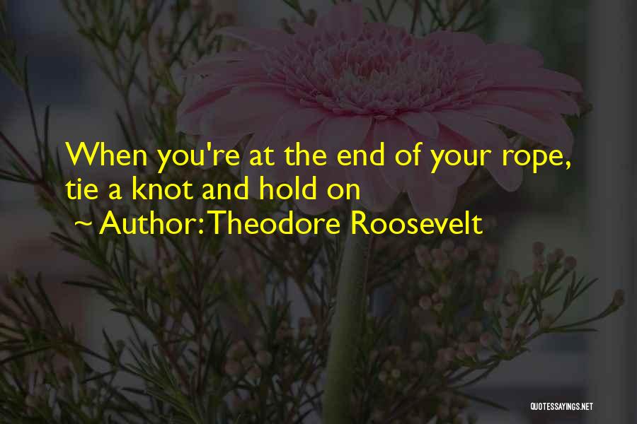 End Of The Rope Quotes By Theodore Roosevelt