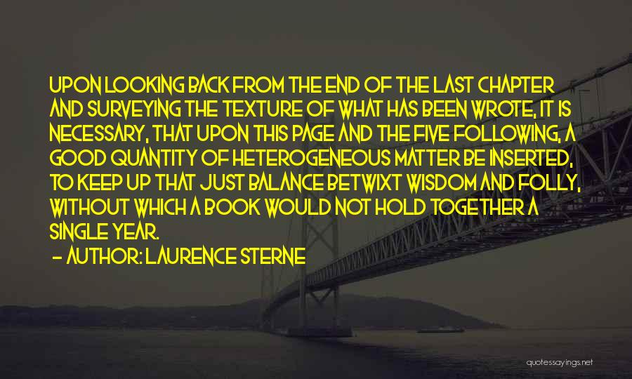 End Of Year Book Quotes By Laurence Sterne