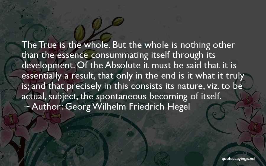 End Result Quotes By Georg Wilhelm Friedrich Hegel