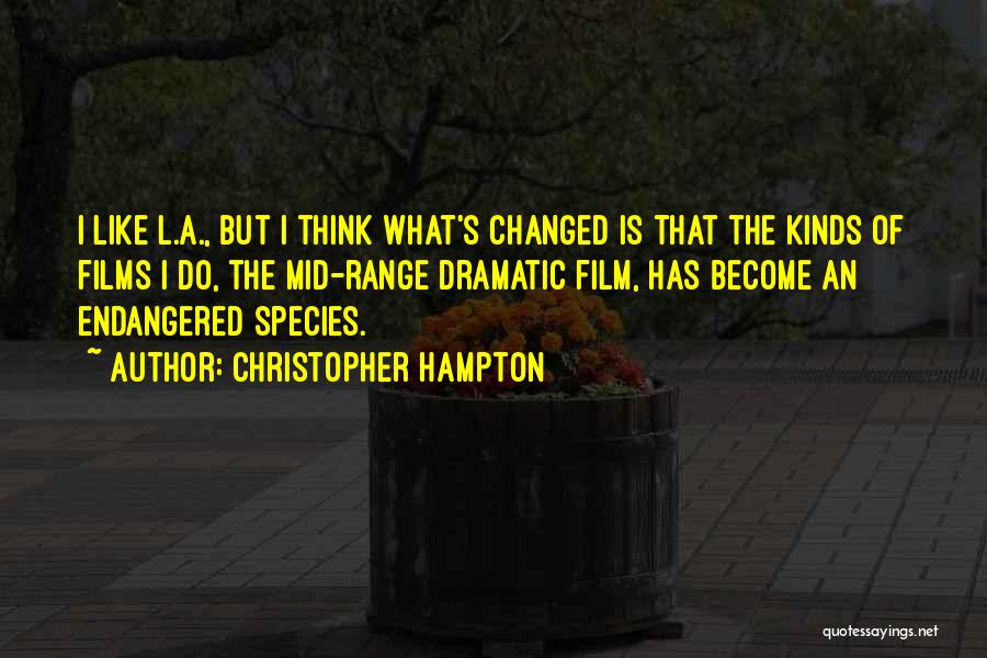 Endangered Species Quotes By Christopher Hampton