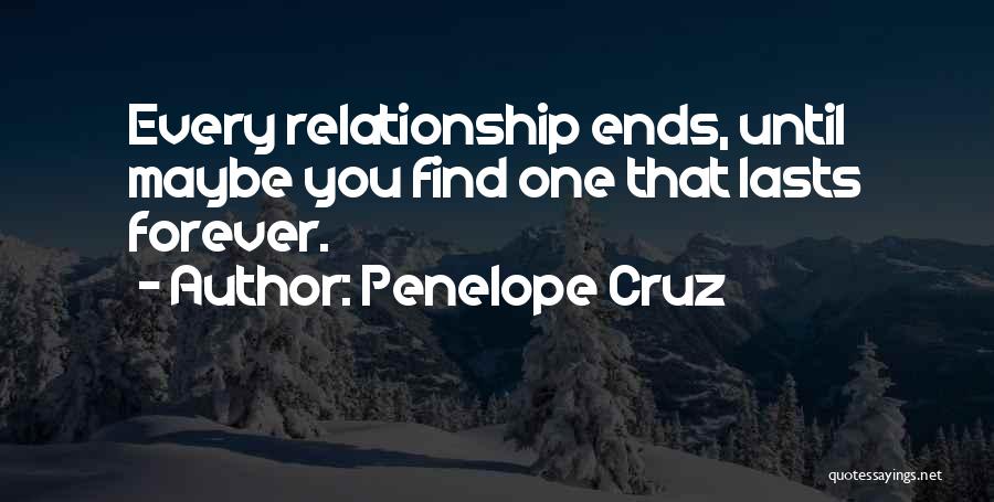 Ending Up A Relationship Quotes By Penelope Cruz